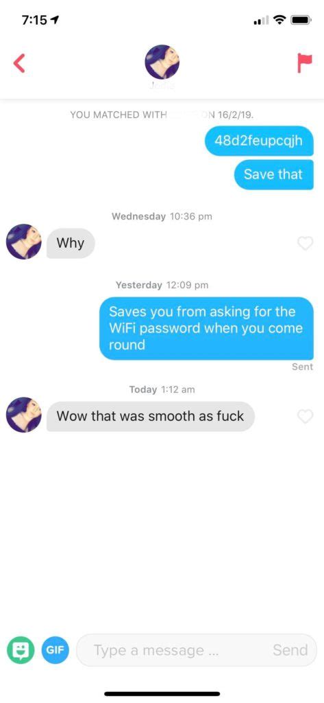 witty one liners tinder